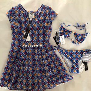 Milly Mini Swim Coverup and Bikini SZ 10